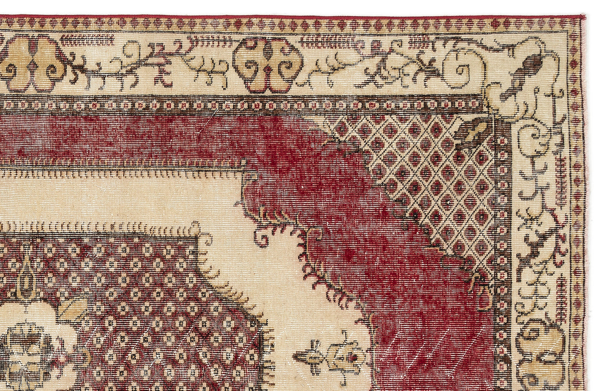 Naturel Over Dyed Vintage Rug 5&#39;8&#39;&#39; x 9&#39;4&#39;&#39; ft 173 x 284 cm