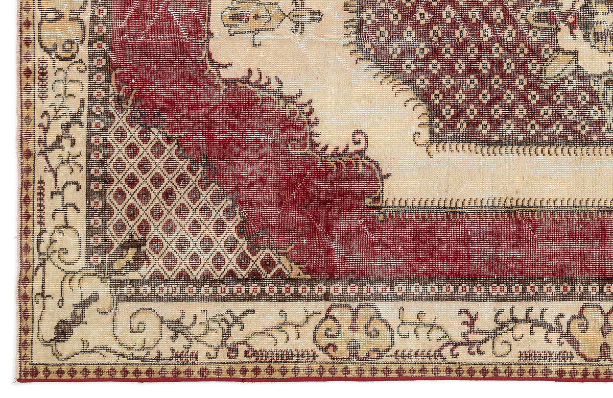 Naturel Over Dyed Vintage Rug 5&#39;8&#39;&#39; x 9&#39;4&#39;&#39; ft 173 x 284 cm