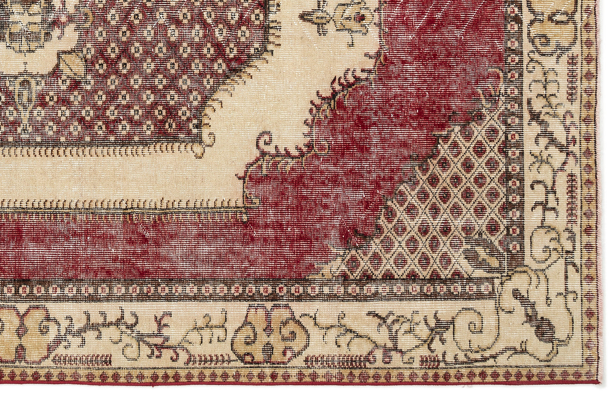 Naturel Over Dyed Vintage Rug 5&#39;8&#39;&#39; x 9&#39;4&#39;&#39; ft 173 x 284 cm