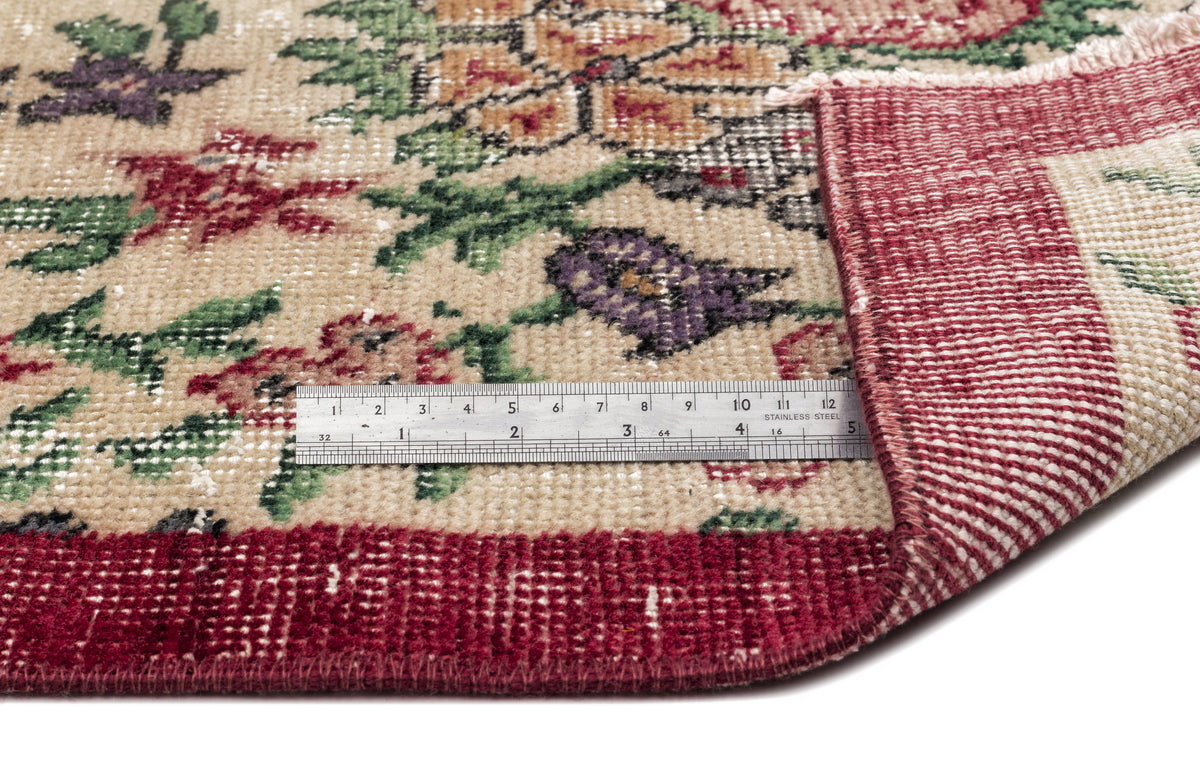 Naturel Over Dyed Vintage Rug 3&#39;6&#39;&#39; x 7&#39;2&#39;&#39; ft 107 x 219 cm