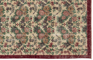 Naturel Over Dyed Vintage Rug 3'6'' x 7'2'' ft 107 x 219 cm