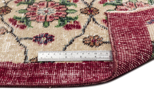 Naturel Over Dyed Vintage Rug 3'6'' x 6'7'' ft 107 x 200 cm