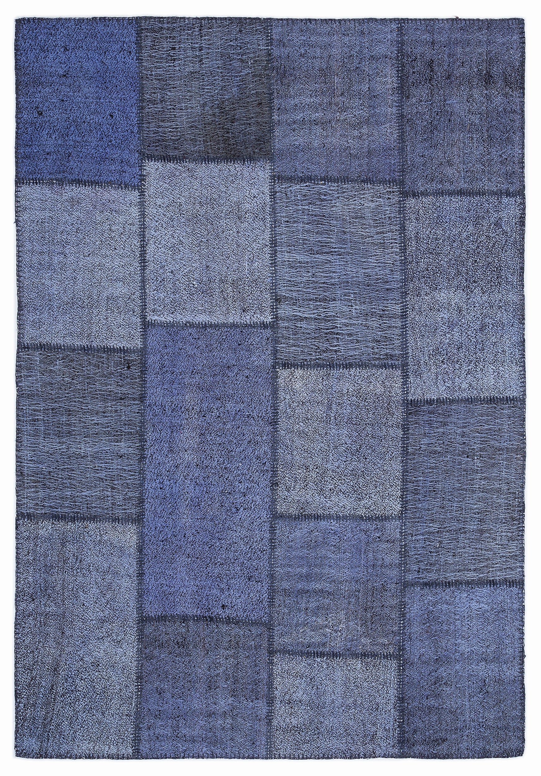 Mixed Over Dyed Kilim Patchwork Unique Rug 5'3'' x 7'7'' ft 160 x 230 cm
