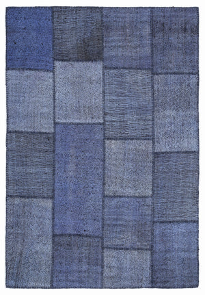 Mixed Over Dyed Kilim Patchwork Unique Rug 5'3'' x 7'7'' ft 160 x 230 cm