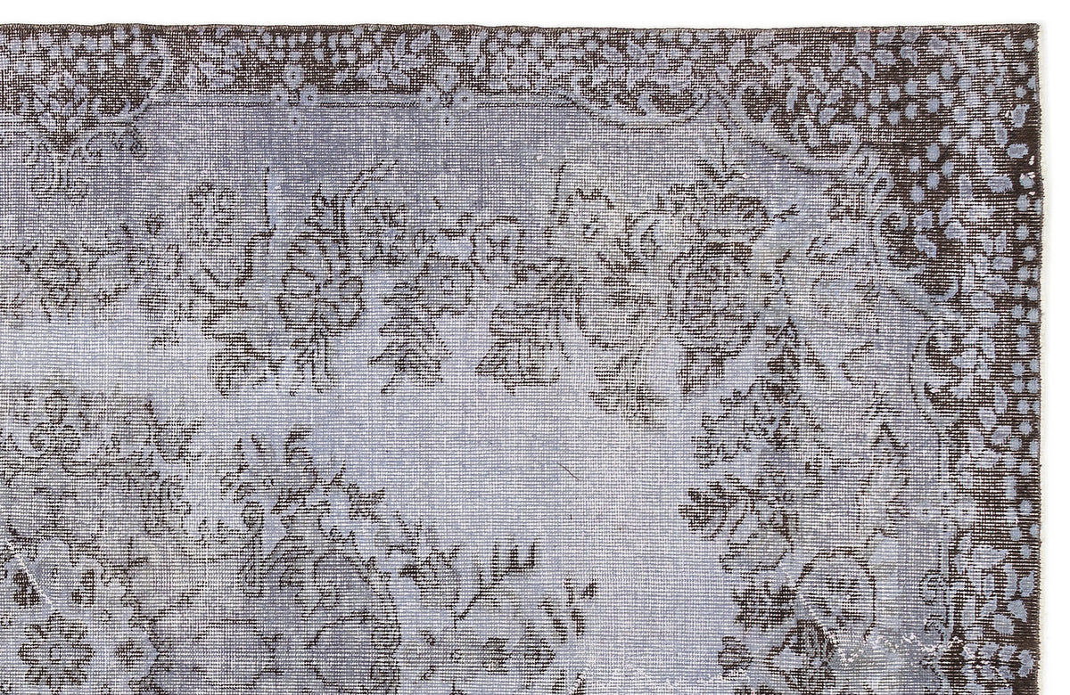 Purple Over Dyed Vintage Rug 5&#39;9&#39;&#39; x 8&#39;6&#39;&#39; ft 175 x 260 cm