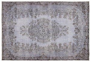 Purple Over Dyed Vintage Rug 5'9'' x 8'6'' ft 175 x 260 cm