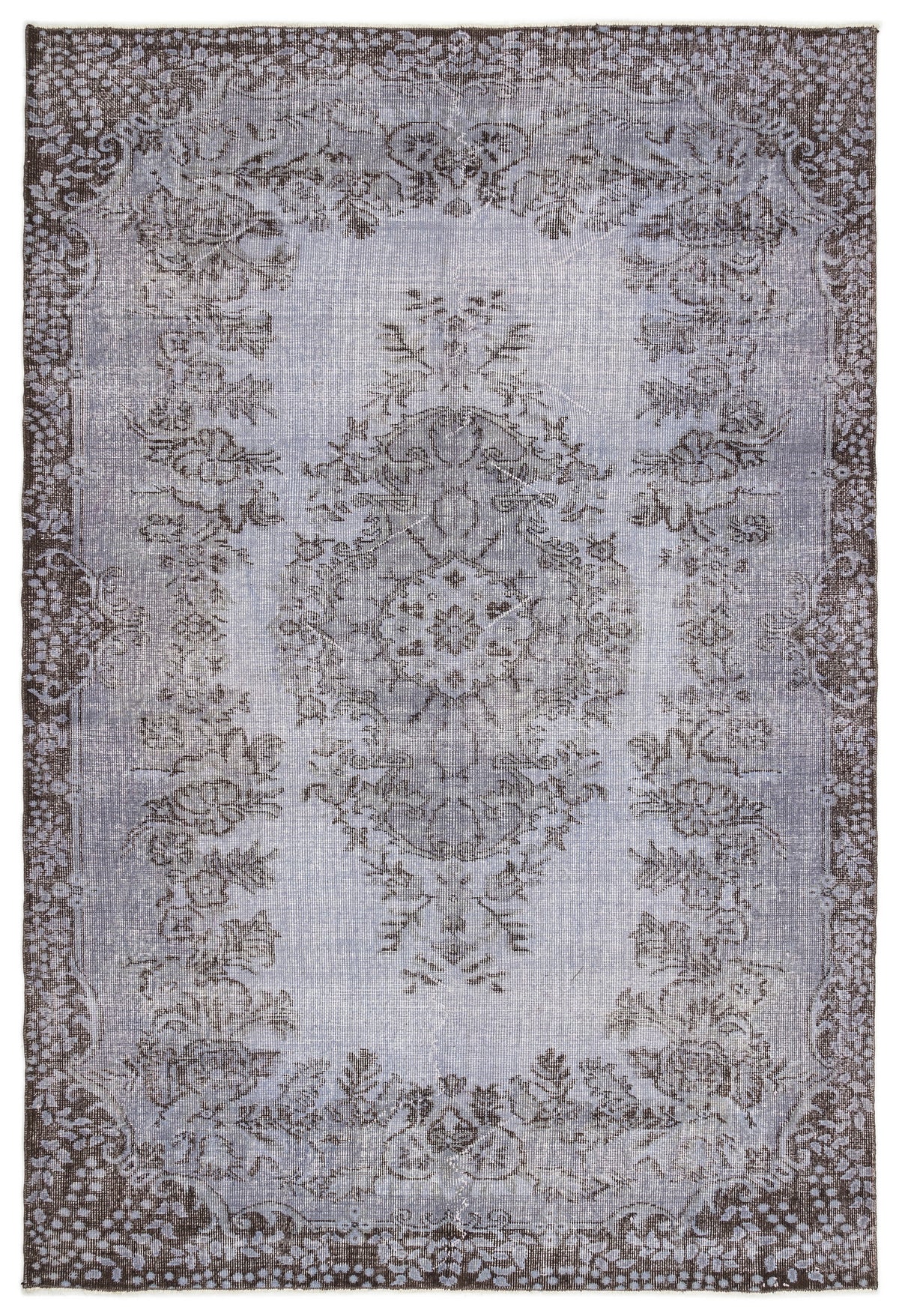 Purple Over Dyed Vintage Rug 5&#39;9&#39;&#39; x 8&#39;6&#39;&#39; ft 175 x 260 cm