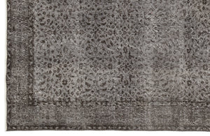 Gray Over Dyed Vintage Rug 6'1'' x 9'10'' ft 185 x 300 cm