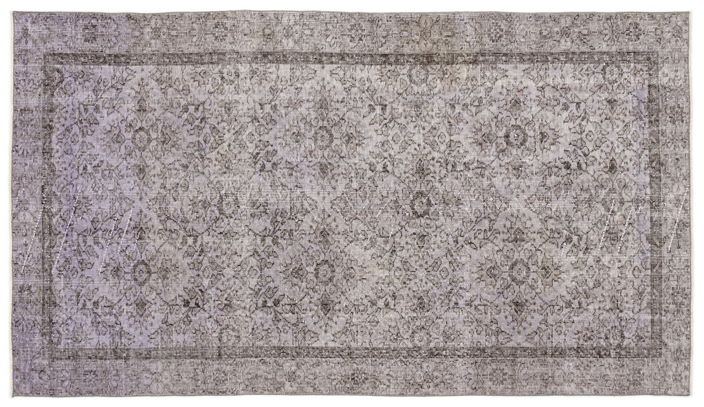 Purple Over Dyed Vintage Rug 4'8'' x 8'2'' ft 142 x 250 cm