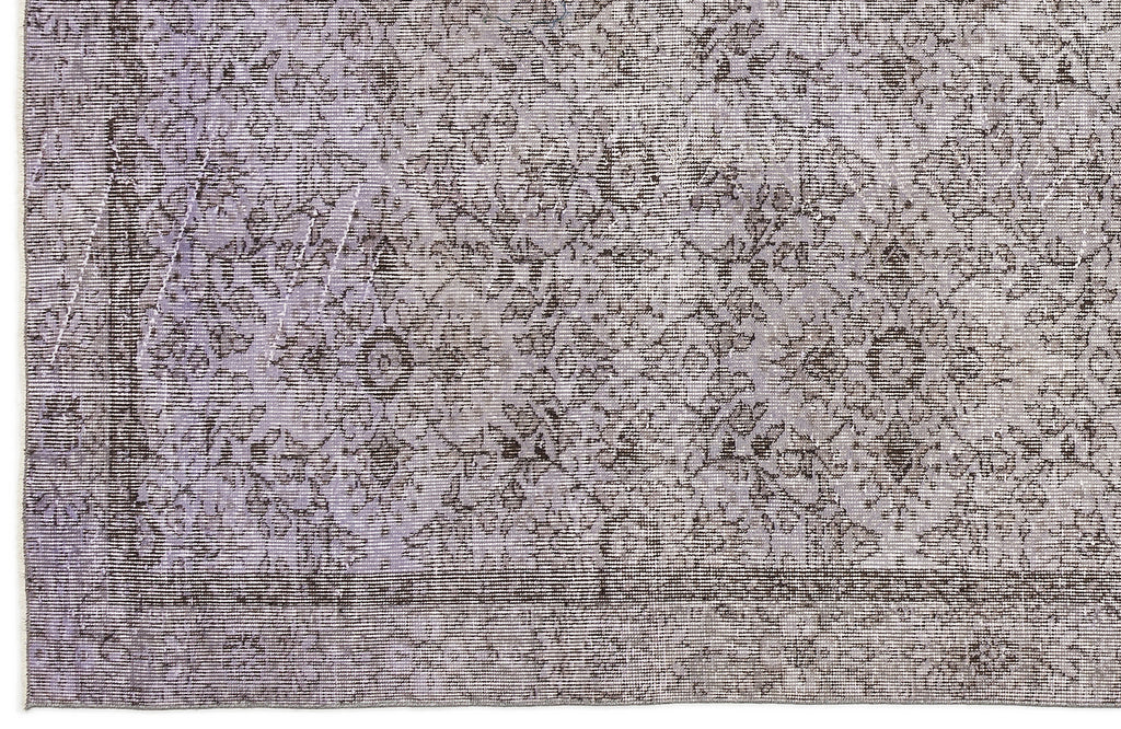 Purple Over Dyed Vintage Rug 4'8'' x 8'2'' ft 142 x 250 cm