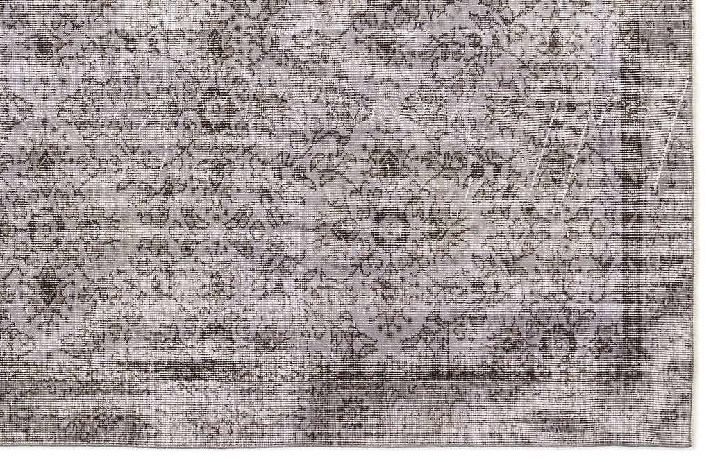 Purple Over Dyed Vintage Rug 4'8'' x 8'2'' ft 142 x 250 cm
