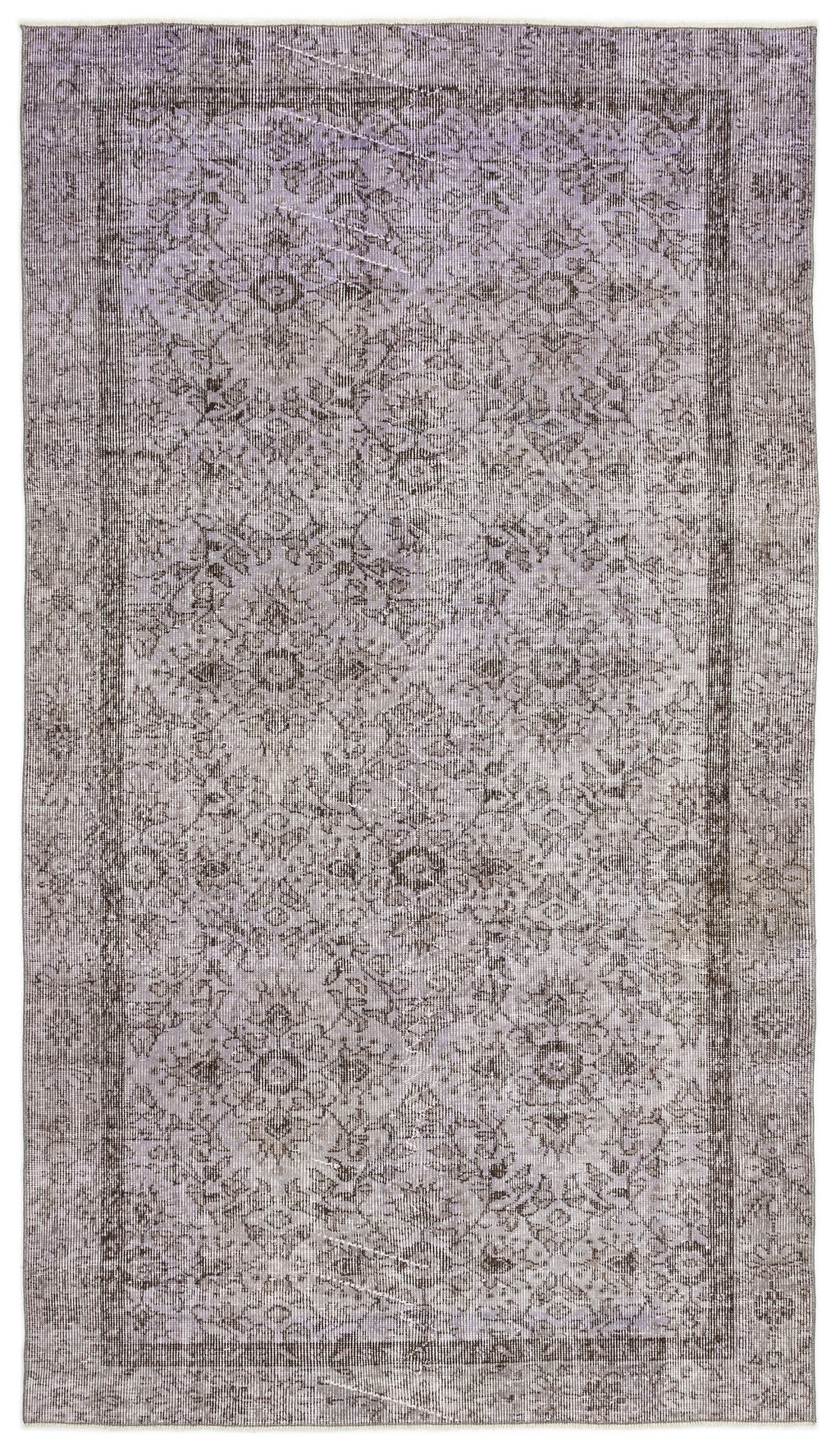 Purple Over Dyed Vintage Rug 4'8'' x 8'2'' ft 142 x 250 cm