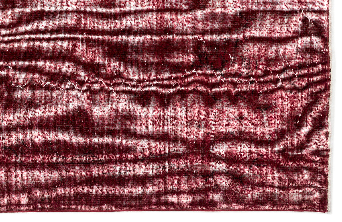 Red Over Dyed Vintage Rug 6&#39;9&#39;&#39; x 10&#39;0&#39;&#39; ft 206 x 305 cm