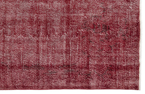 Red Over Dyed Vintage Rug 6'9'' x 10'0'' ft 206 x 305 cm