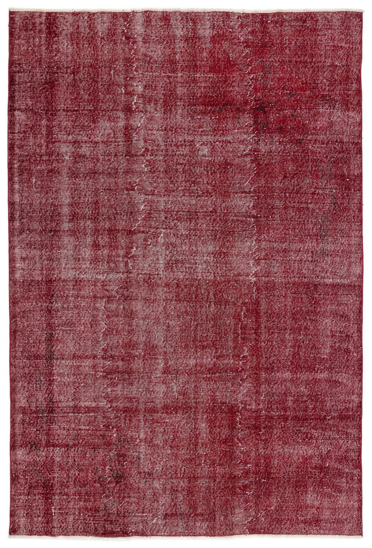 Red Over Dyed Vintage Rug 6&#39;9&#39;&#39; x 10&#39;0&#39;&#39; ft 206 x 305 cm