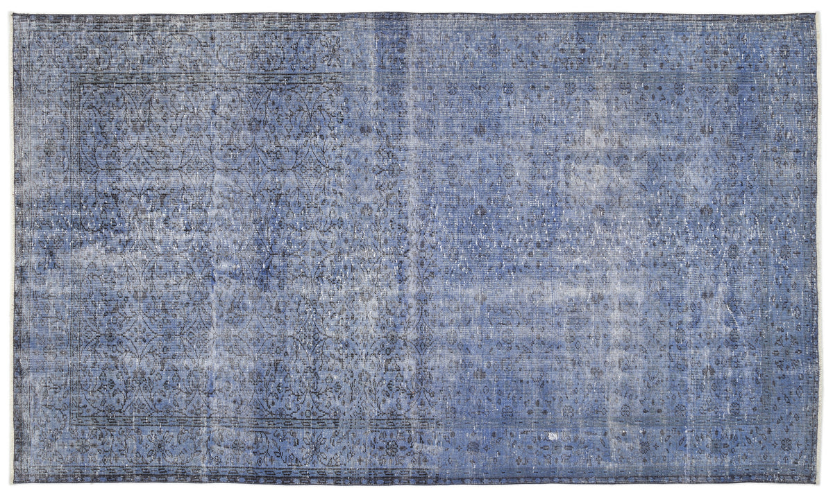 Blue Over Dyed Vintage Rug 6&#39;0&#39;&#39; x 10&#39;4&#39;&#39; ft 183 x 316 cm