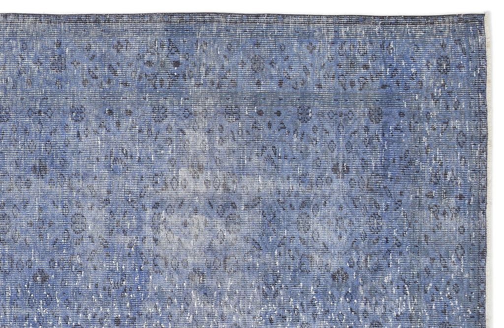 Blue Over Dyed Vintage Rug 6'0'' x 10'4'' ft 183 x 316 cm