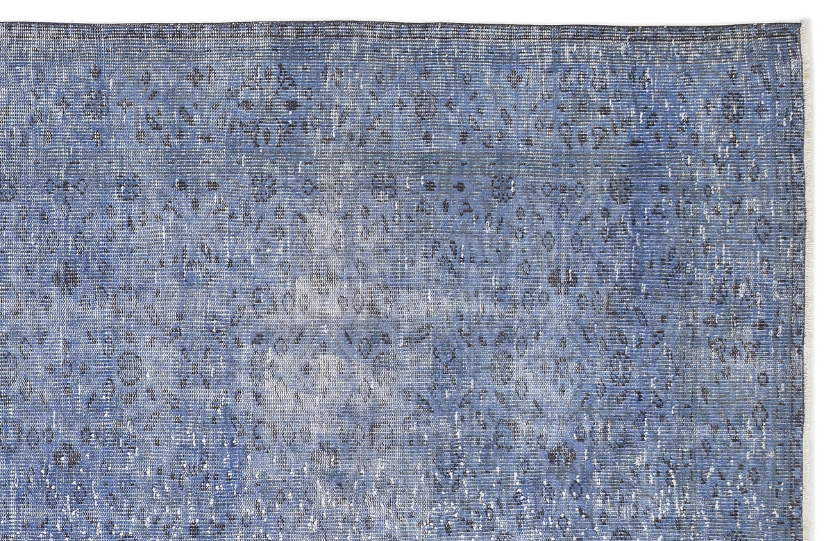 Blue Over Dyed Vintage Rug 6&#39;0&#39;&#39; x 10&#39;4&#39;&#39; ft 183 x 316 cm