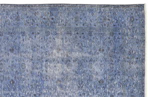 Blue Over Dyed Vintage Rug 6'0'' x 10'4'' ft 183 x 316 cm