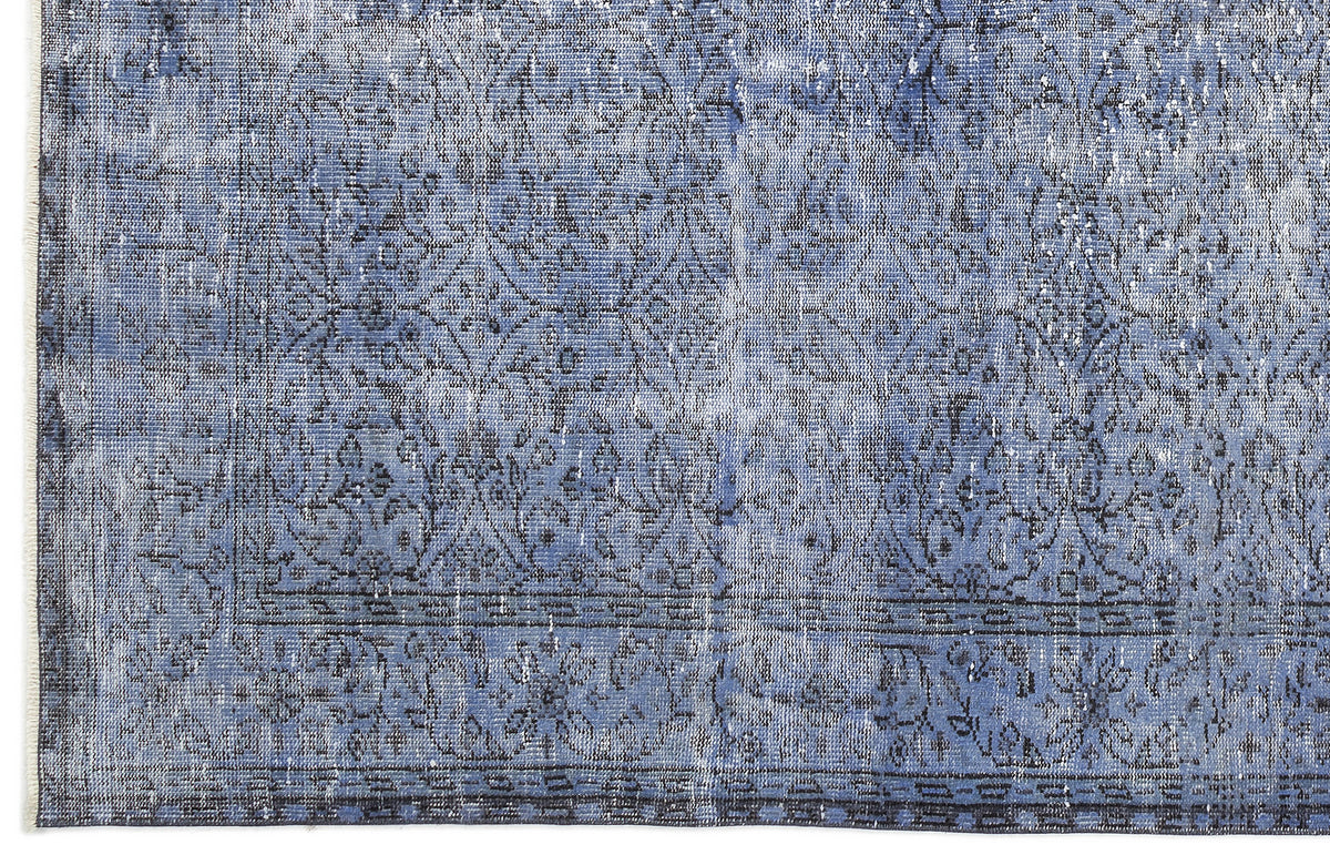 Blue Over Dyed Vintage Rug 6&#39;0&#39;&#39; x 10&#39;4&#39;&#39; ft 183 x 316 cm
