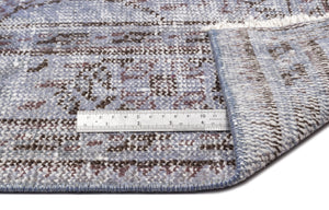 Blue Over Dyed Vintage Rug 5'9'' x 9'4'' ft 176 x 284 cm