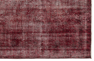 Red Over Dyed Vintage Rug 5'7'' x 9'3'' ft 171 x 281 cm