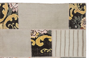 Karabakh Over Dyed Kilim Patchwork Unique Rug 5'3'' x 7'7'' ft 160 x 230 cm
