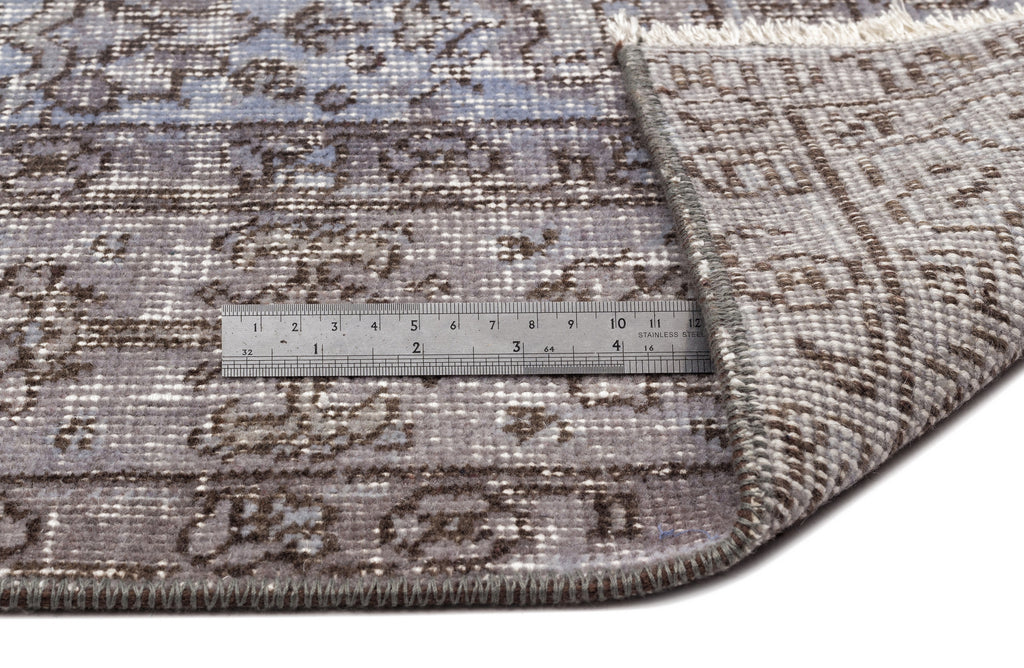 Blue Over Dyed Vintage Rug 5'8'' x 8'10'' ft 173 x 270 cm