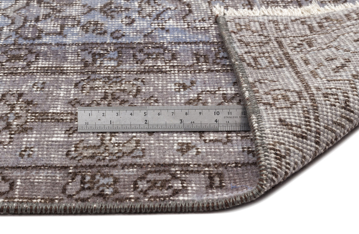 Blue Over Dyed Vintage Rug 5&#39;8&#39;&#39; x 8&#39;10&#39;&#39; ft 173 x 270 cm