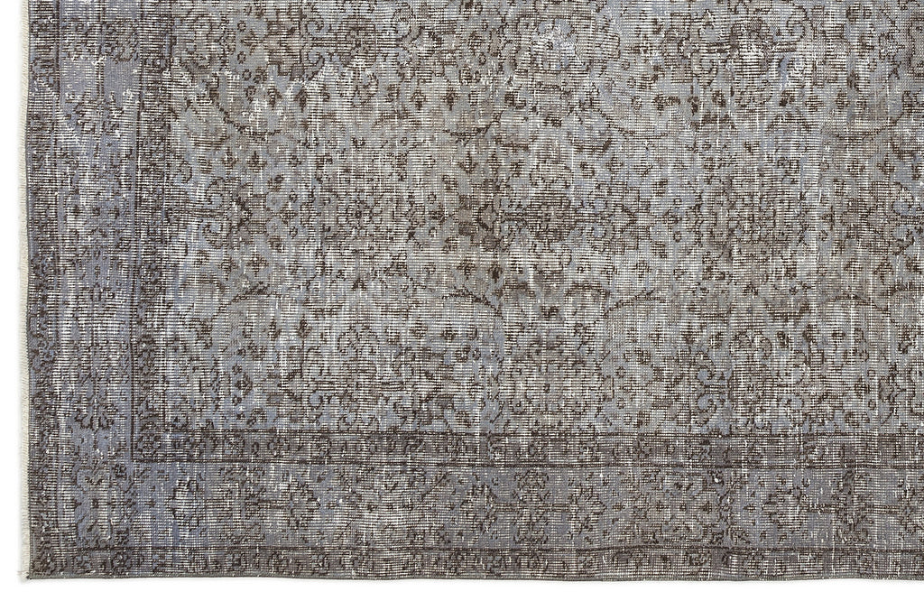 Blue Over Dyed Vintage Rug 5'8'' x 8'10'' ft 173 x 270 cm