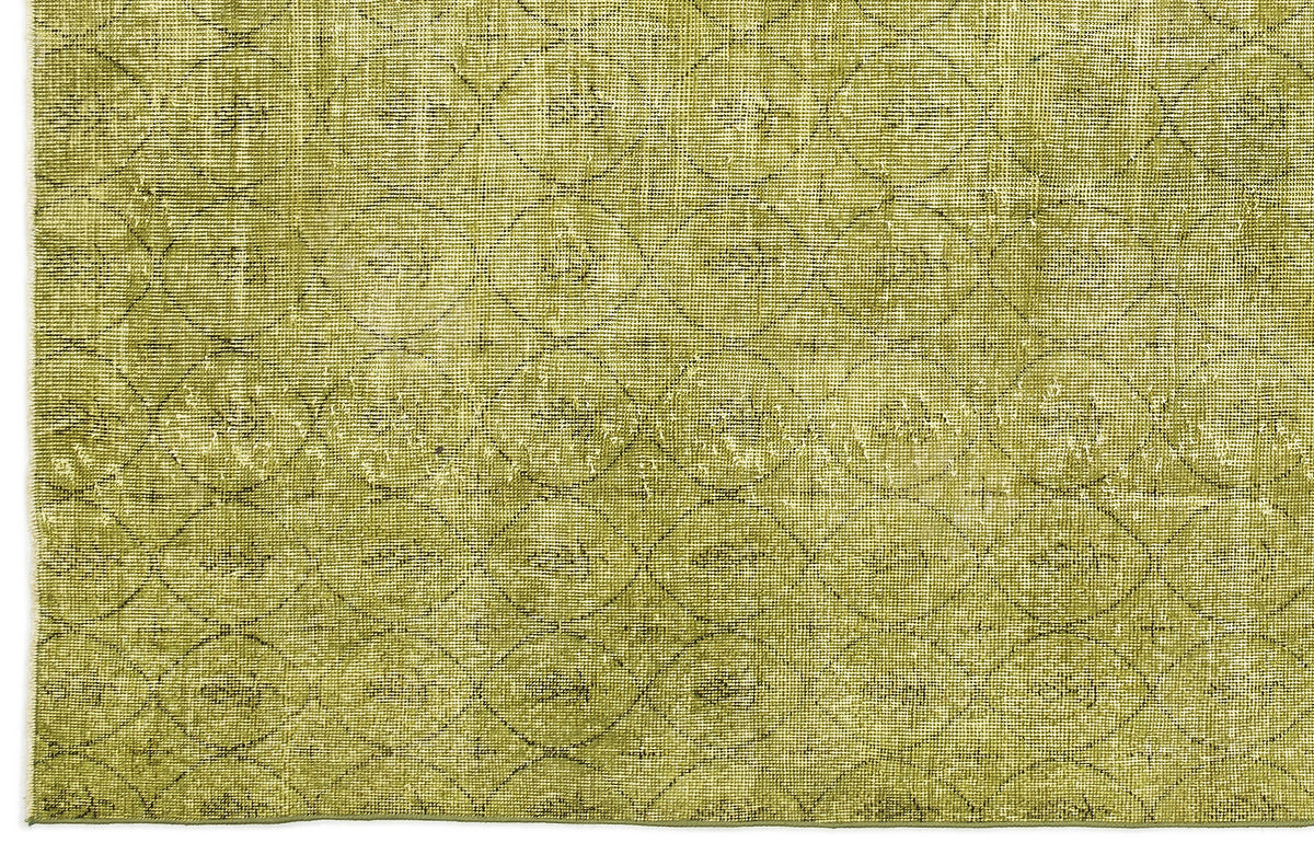 Green Over Dyed Vintage Rug 4&#39;9&#39;&#39; x 8&#39;6&#39;&#39; ft 146 x 259 cm