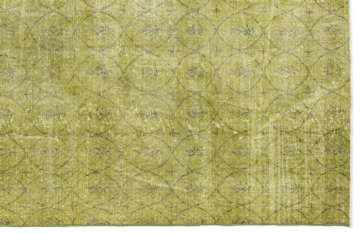 Green Over Dyed Vintage Rug 4&#39;9&#39;&#39; x 8&#39;6&#39;&#39; ft 146 x 259 cm