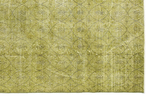 Green Over Dyed Vintage Rug 4'9'' x 8'6'' ft 146 x 259 cm