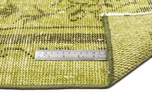 Green Over Dyed Vintage Rug 5'2'' x 8'7'' ft 158 x 262 cm