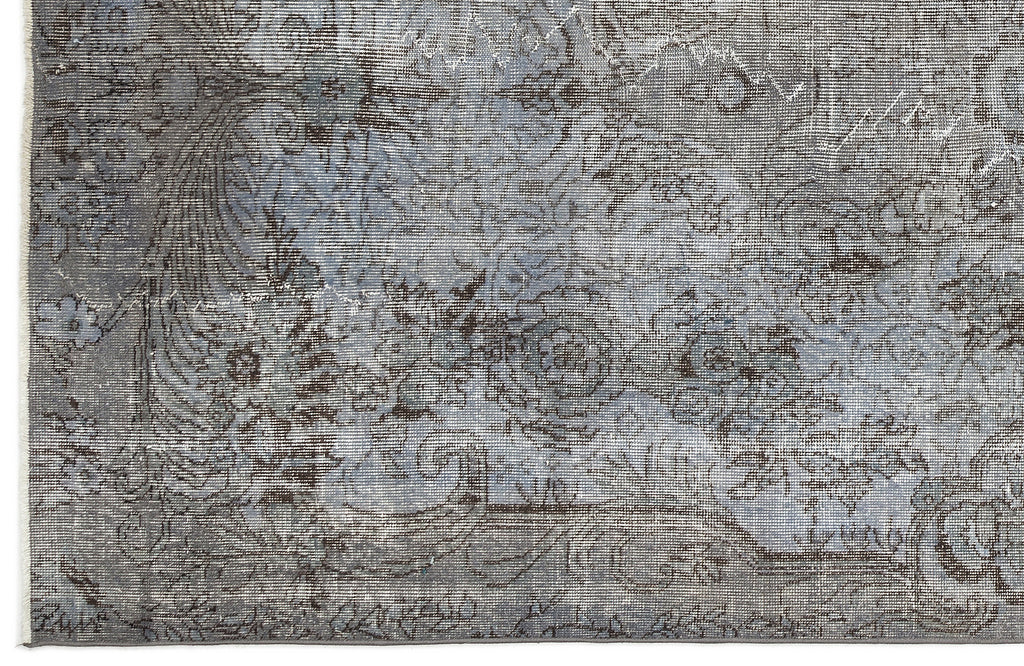 Blue Over Dyed Vintage Rug 5'5'' x 9'3'' ft 166 x 282 cm