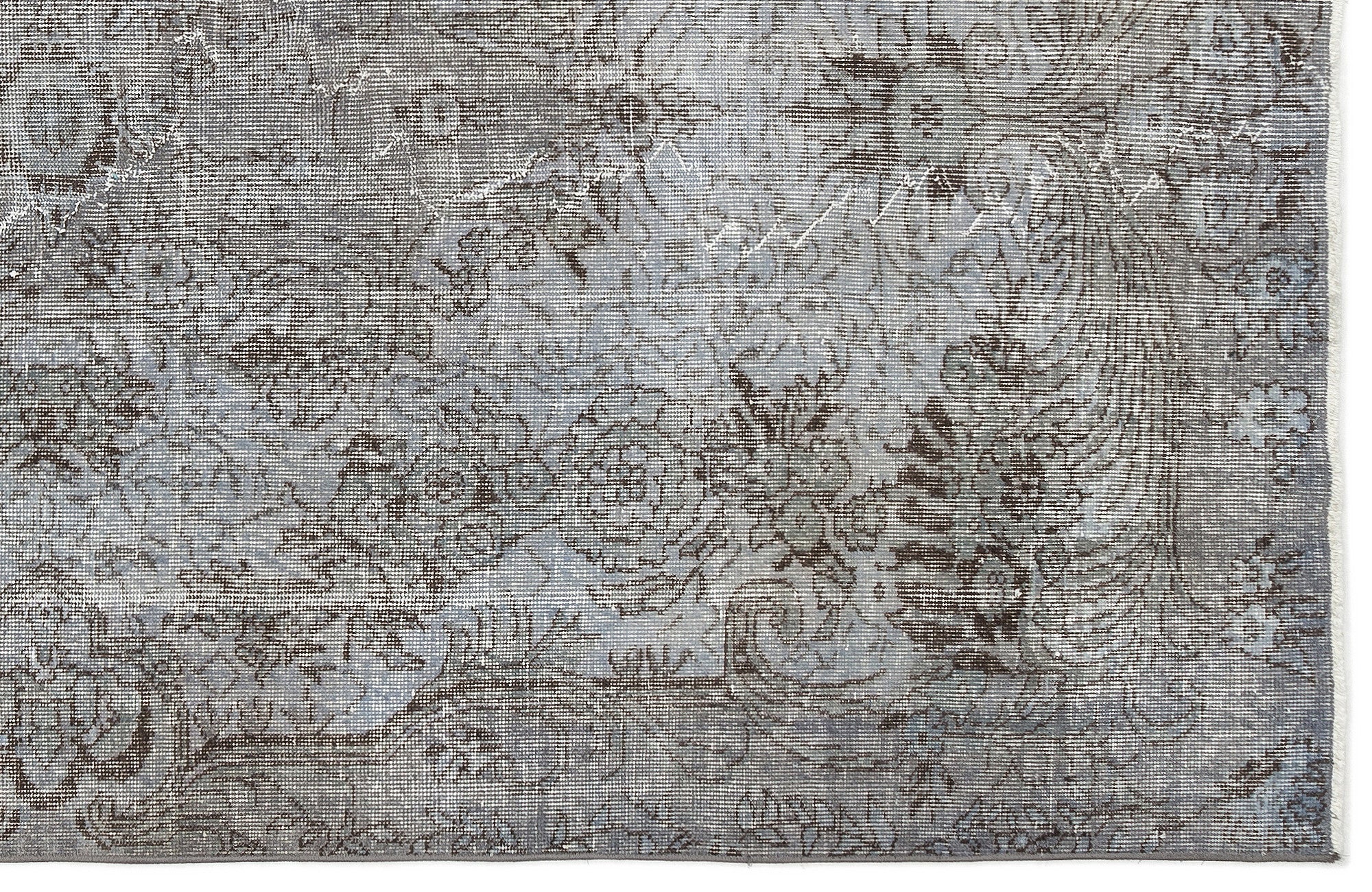 Blue Over Dyed Vintage Rug 5'5'' x 9'3'' ft 166 x 282 cm