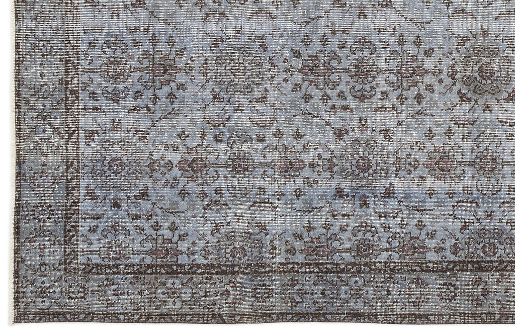 Blue Over Dyed Vintage Rug 4'9'' x 8'8'' ft 146 x 263 cm
