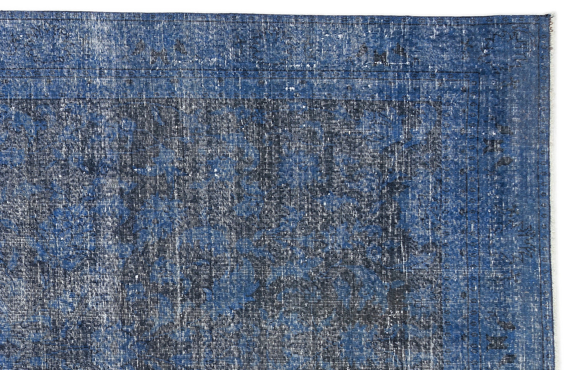 Blue Over Dyed Vintage Rug 5'9'' x 10'9'' ft 175 x 327 cm