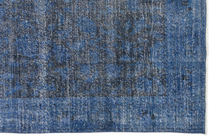 Blue Over Dyed Vintage Rug 5'9'' x 10'9'' ft 175 x 327 cm