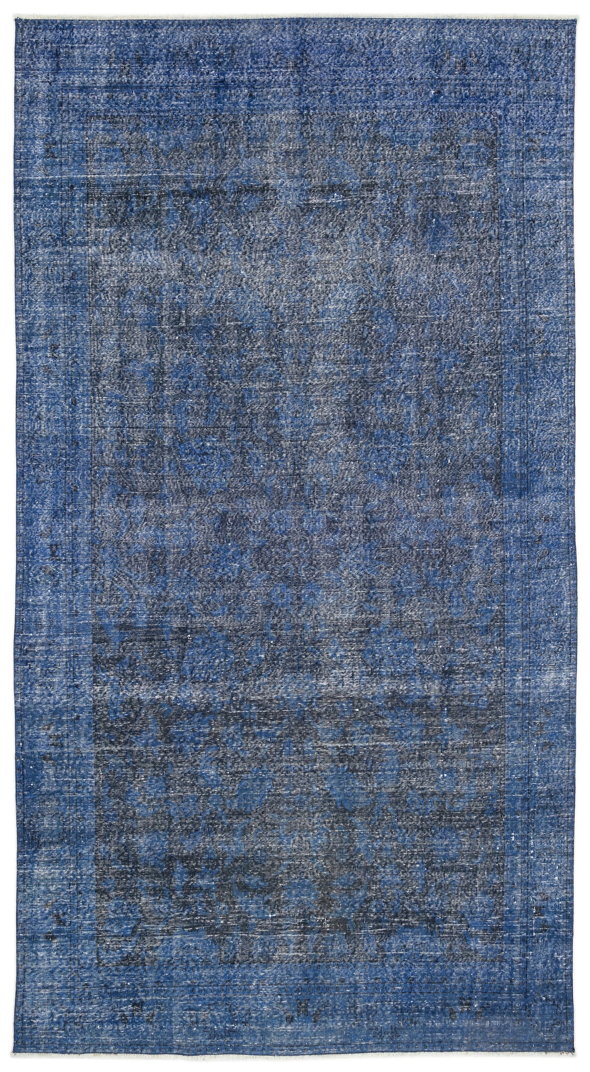 Blue Over Dyed Vintage Rug 5&#39;9&#39;&#39; x 10&#39;9&#39;&#39; ft 175 x 327 cm