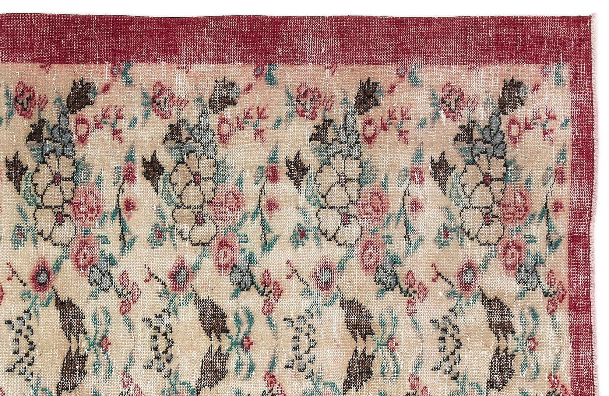 Naturel Over Dyed Vintage Rug 5'3'' x 8'2'' ft 161 x 250 cm