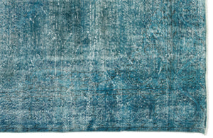 Stone Blue Over Dyed Vintage Rug 7'3'' x 10'2'' ft 220 x 310 cm