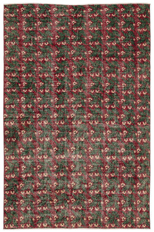 Retro Over Dyed Vintage Rug 5'11'' x 9'2'' ft 181 x 280 cm