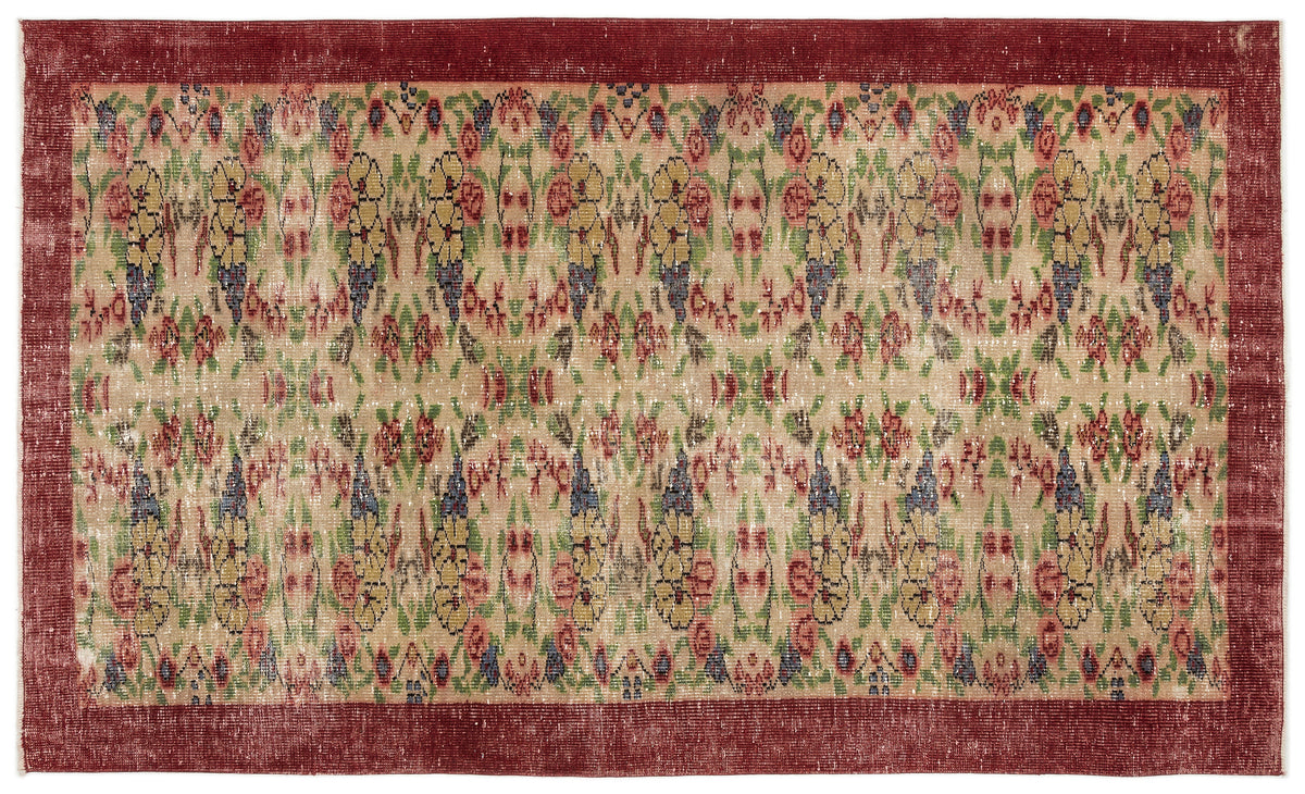 Retro Over Dyed Vintage Rug 5&#39;7&#39;&#39; x 9&#39;1&#39;&#39; ft 170 x 277 cm