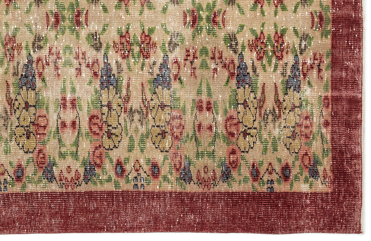 Retro Over Dyed Vintage Rug 5&#39;7&#39;&#39; x 9&#39;1&#39;&#39; ft 170 x 277 cm