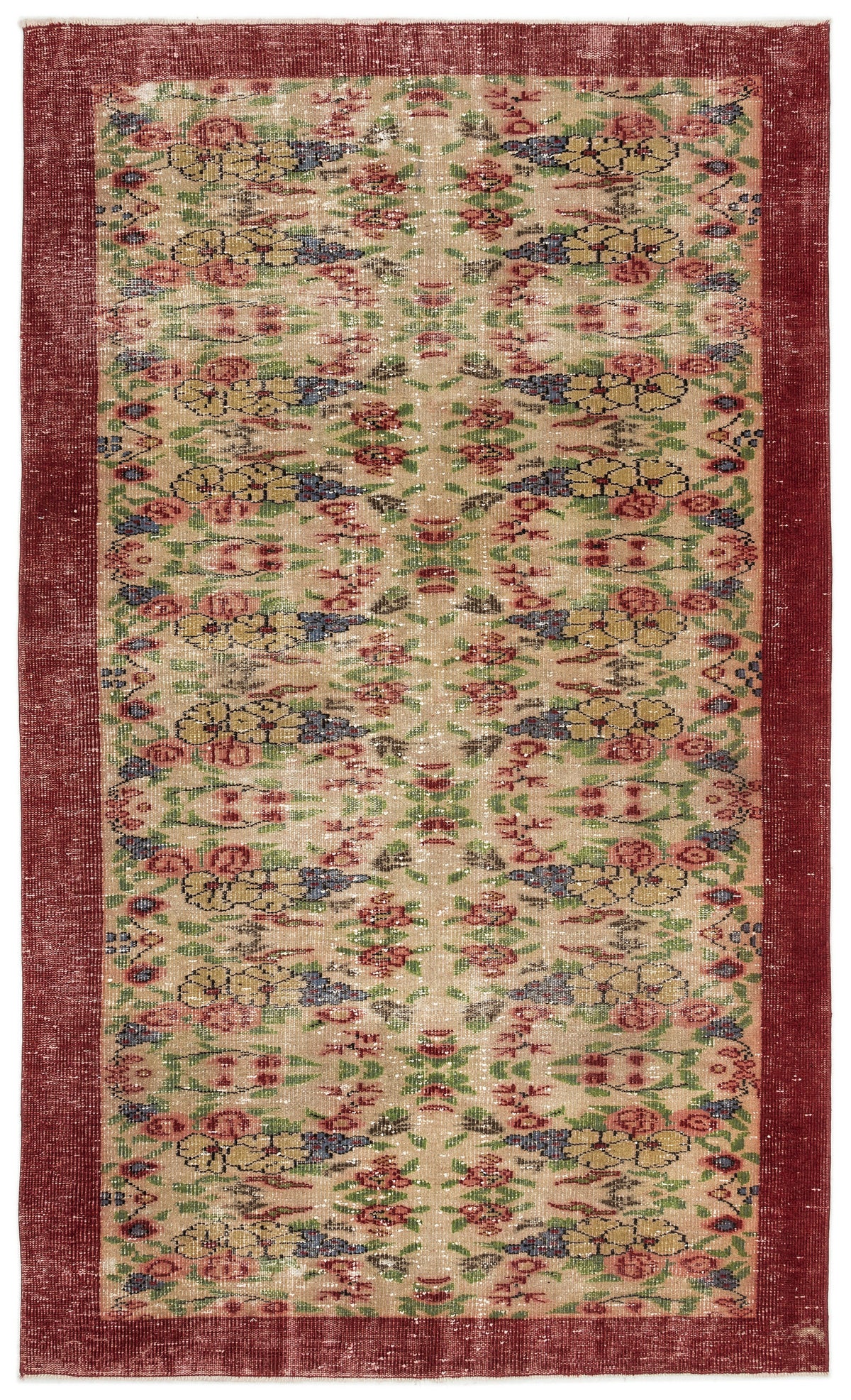 Retro Over Dyed Vintage Rug 5&#39;7&#39;&#39; x 9&#39;1&#39;&#39; ft 170 x 277 cm