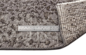Gray Over Dyed Vintage Rug 5'6'' x 9'5'' ft 167 x 287 cm