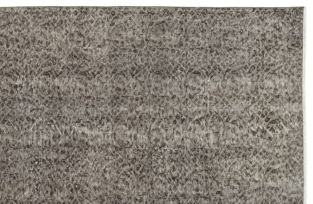 Gray Over Dyed Vintage Rug 5'6'' x 9'5'' ft 167 x 287 cm