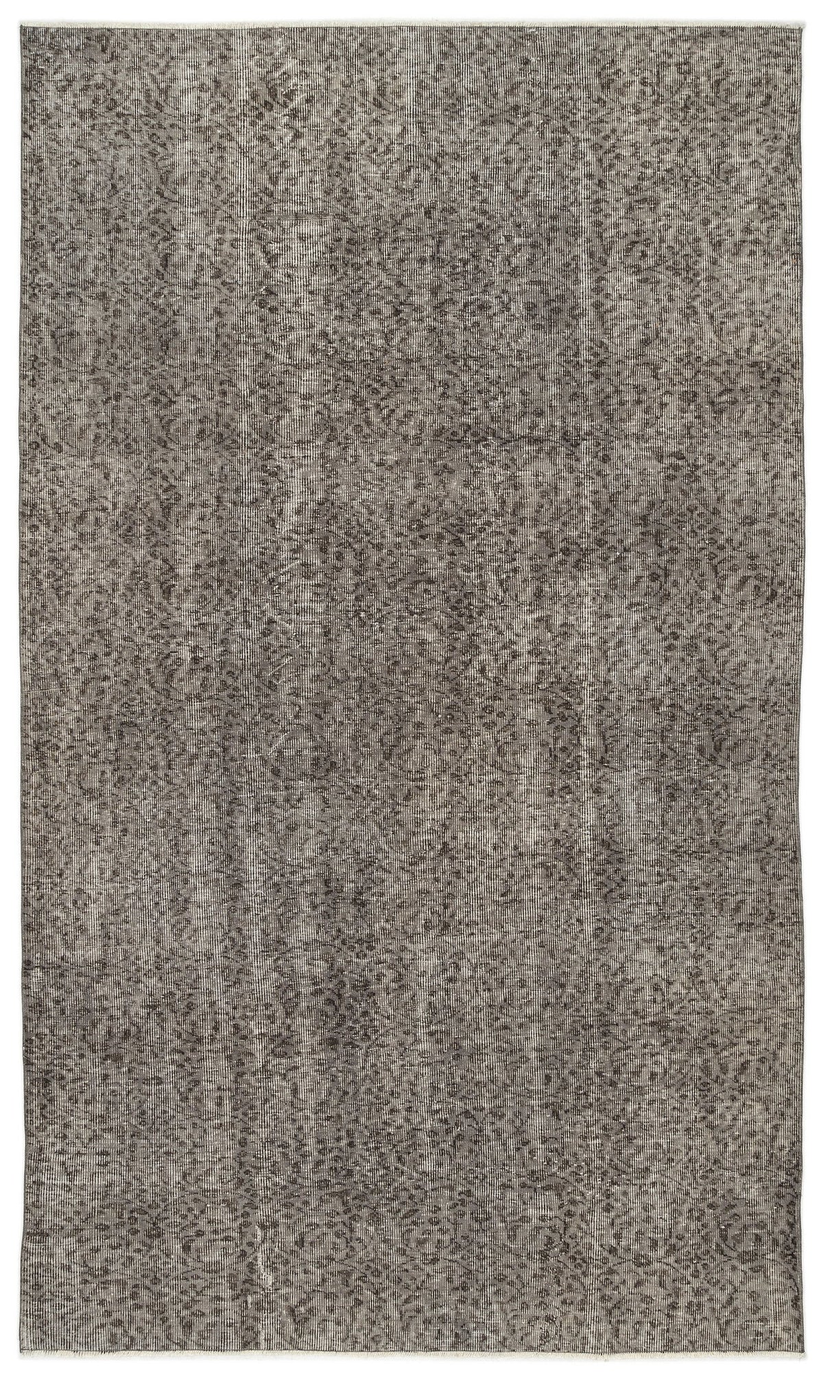 Gray Over Dyed Vintage Rug 5&#39;6&#39;&#39; x 9&#39;5&#39;&#39; ft 167 x 287 cm