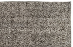 Gray Over Dyed Vintage Rug 5'6'' x 9'5'' ft 167 x 287 cm